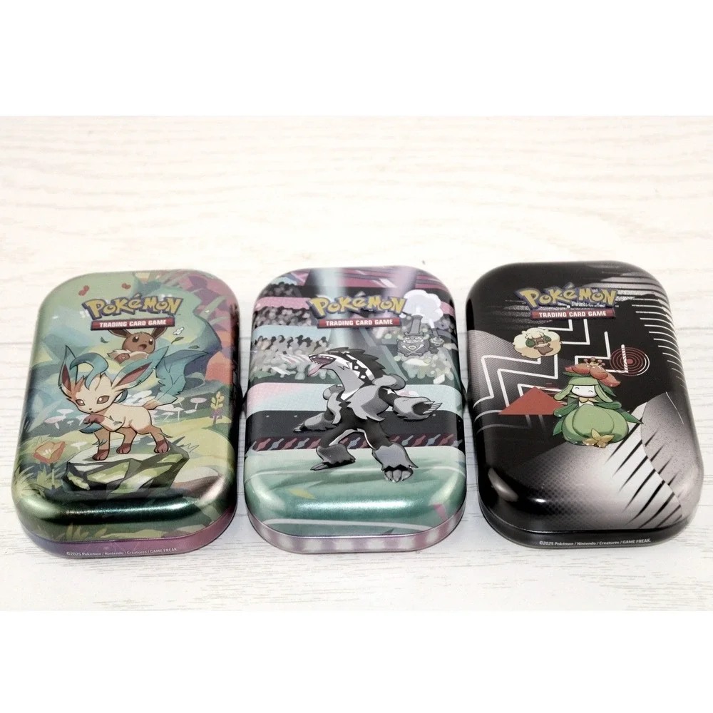 Pokemon Trading Card‎ Game Tins Lot 3 Leafeon Garchomp Kingambit New with Extras
